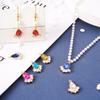 Cheriswelry 24Pcs Faceted Glass Teardrop Alloy Pendants Rhinestone Crystal Water Drop Dangle Charms 12 Colors 20x16x5mm for Necklace Bracelet Earring