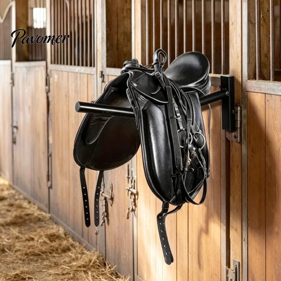 Portable Saddle Hook Horse Rack, Hangs on Stall Walls or Doors, No Drill Equipment Organizer Removable Holder, Hanger Rack for Western English Storage