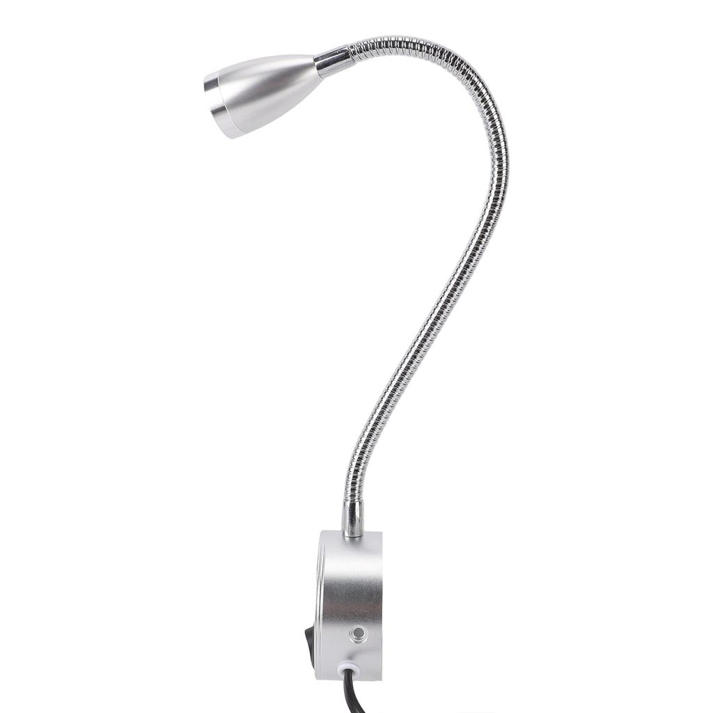 2 Set Wall Mount LED Reading Lights with Flexible Gooseneck Bedside Night Lamp for Bed Headboard Desk Warm White Light