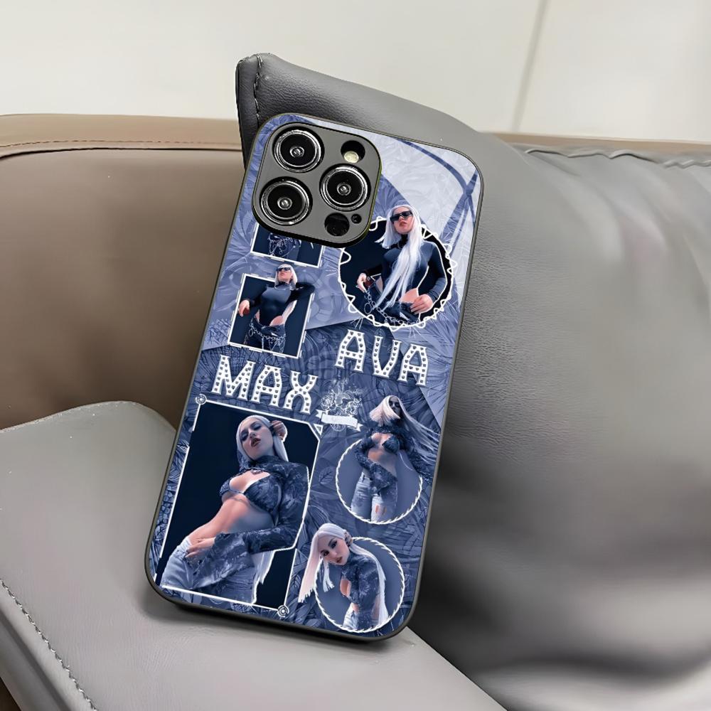 Diamonds Dancefloors Ava Max Phone Case for Iphone 17 Air 16 15 14 12 11 13 Pro Max Mini X Xr Xs Puls Black Glass Cover