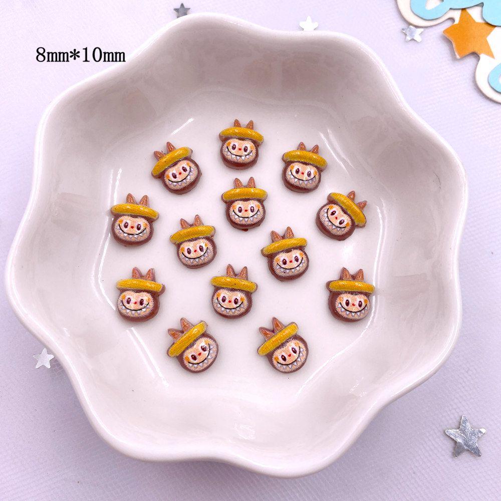 

50 шт. красочных мини-нарисованных мультяшных обезьянок, кроликов, нейл-арта, плоских фигурок из стразов, скрапбукинга, декора для поделок, аксессуаров