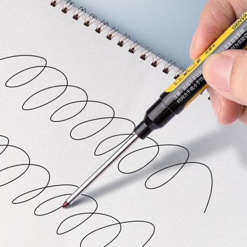 Yazisam Carpenter's Long Tip Marker Pen, Waterproof Construction Markers, 3X Deep Hole, Quick Drying, Multicolor