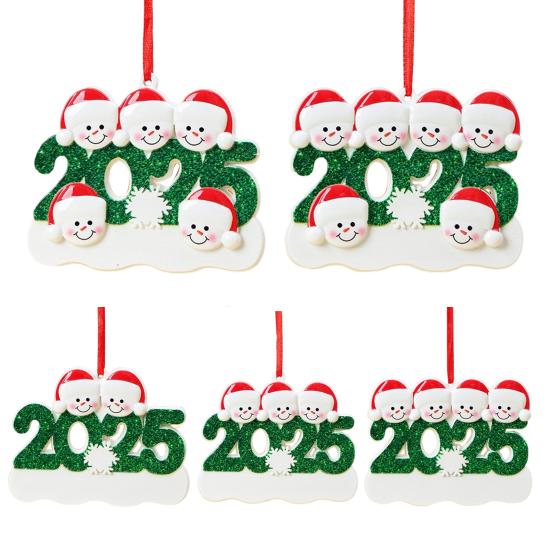 Personalized Christmas Ornaments 2025 Custom Family of 2/3/4/5/6 Snowman Ornaments for Xmas Tree Decor