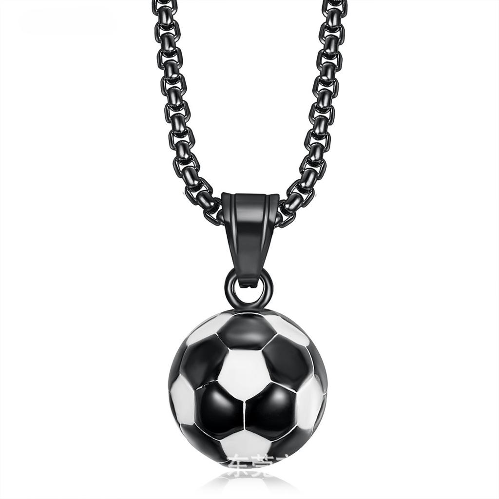 2026 Jewelry Fashion Trend Inlaid Zircon Men's Party Jewelry Accessories Men's World Cup Football Necklace