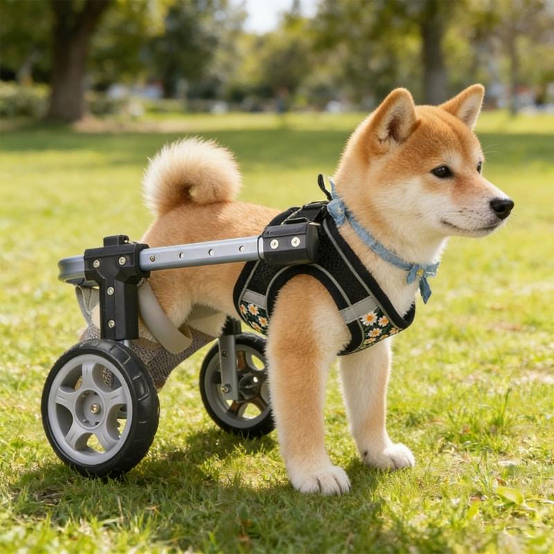 Walking Dog Cart For Disabled Pet Adjustable Dog Two Wheel Wheelchair Lightweight Mobility Aid Pet Support