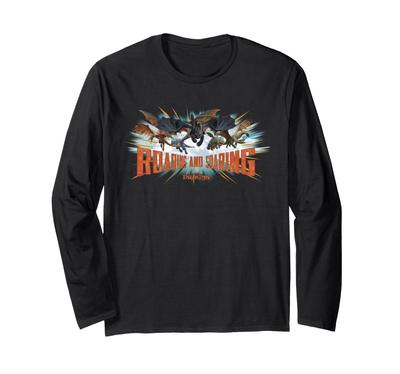 DreamWorks How To Train Your Dragon Roaring and Soaring Dragons Long Sleeve T-Shirt