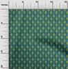 oneOone Cotton Flex Fabric Leaves & Floral Block Printed Craft Fabric BTY 40 Inch