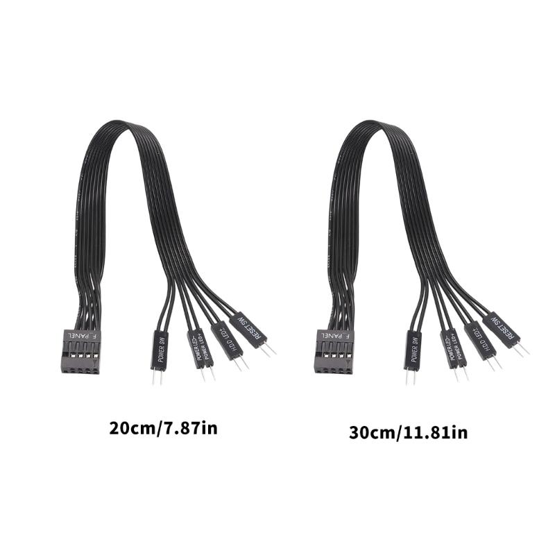 Motherboard Expansion Cable Power LED Reset PC Power F-PANEL Female to 2Pin Male Connector for Computer Reset Hard Drive
