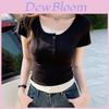 Ladys Lace Trim Double Layer Short Sleeve Tshirt For Spring Fashion
