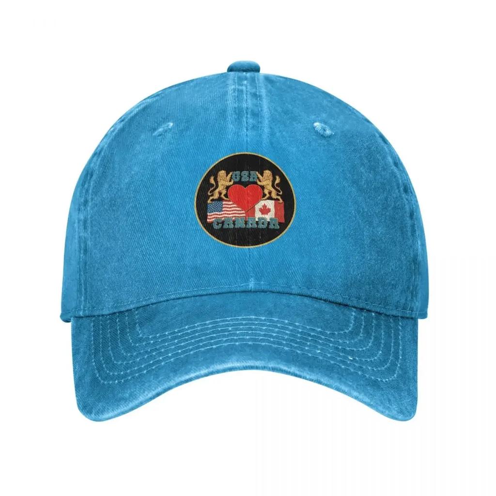 Flag Canada and USA Canadian Americans Patriotic Gift Baseball Cap Kids Hat New In Hat Hip Hop Caps Women Unisexs