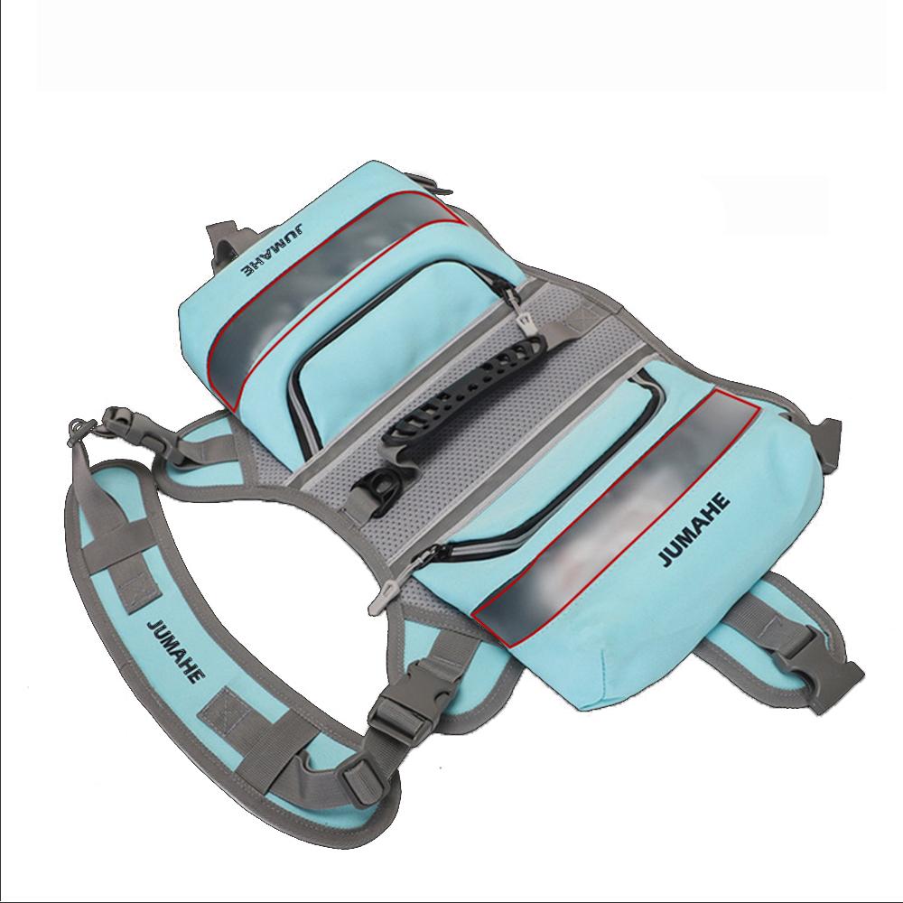 Pet Snack Bag Outdoor Dog Backpacks Harness Reflective Chest Strap Double Bags Vest Walk Travel Camping for Medium Large Dog