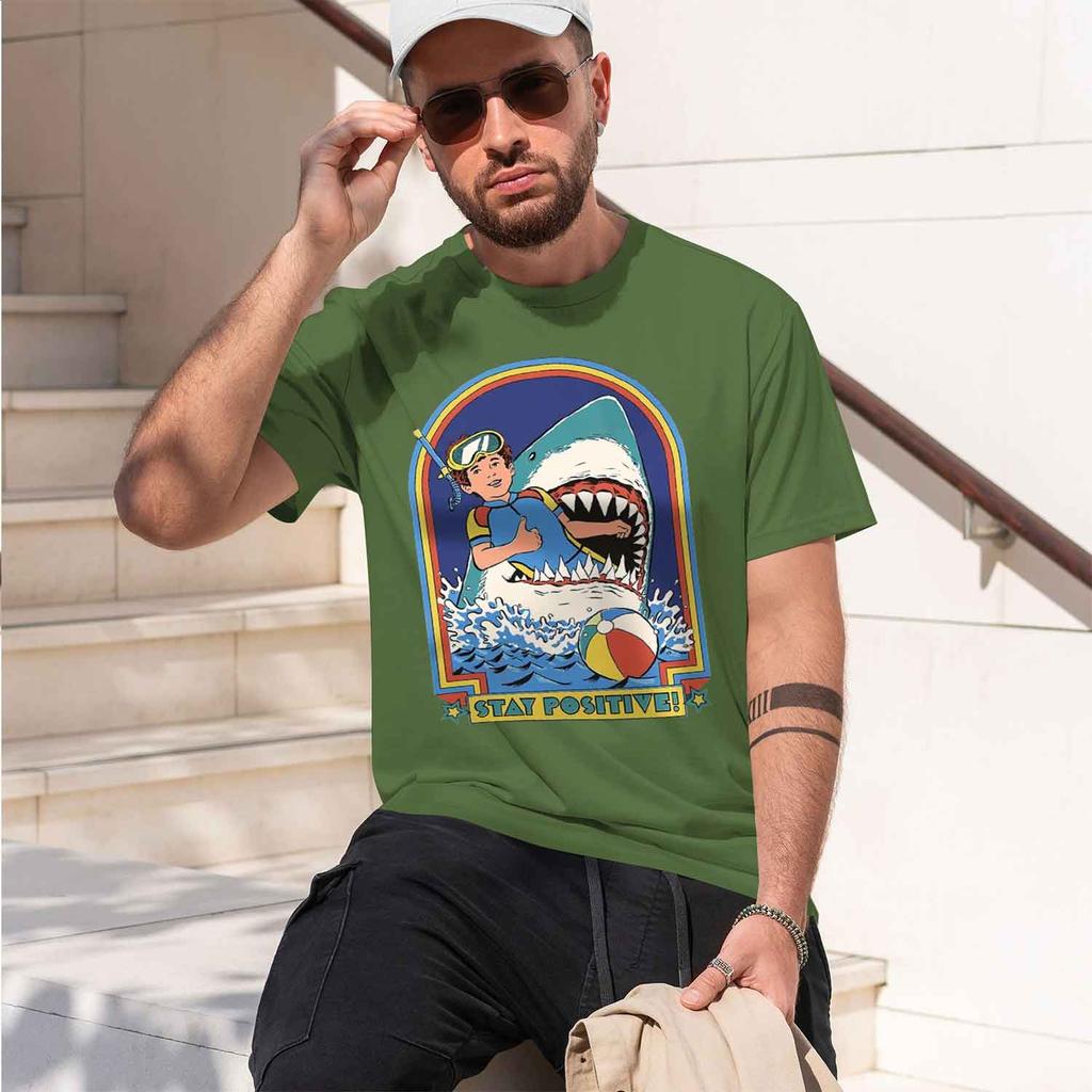 Being In A Desperate Situation Stay Positive T Shirt Unisex Unisex Street Tops D Summer T Shirts Casual Loose Tshirt 2026 New Model