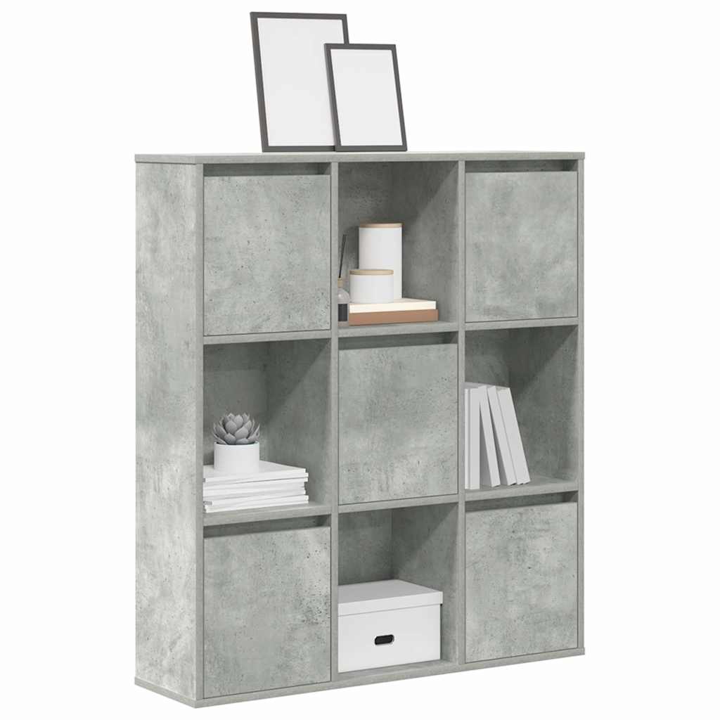 Bookshelf Concrete Grey 89 x 24 x 101.5 cm Engineered Wood
