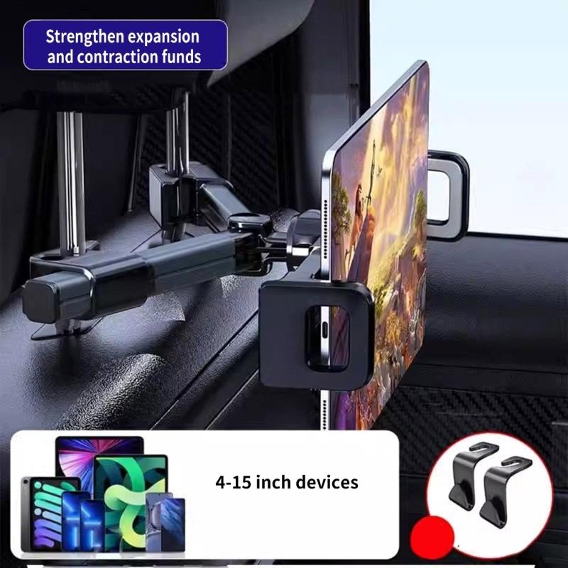 Car Backseat Mount Entertainment Holder for Tablets Phone, 360 Degree Rotatable, Long Drives Family Trips Easy to Clean