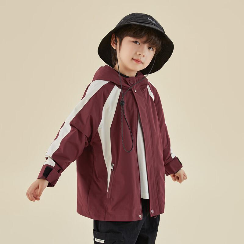 DODIA Boy s Hooded Thin Fleece Color-block Sports Jacket 110