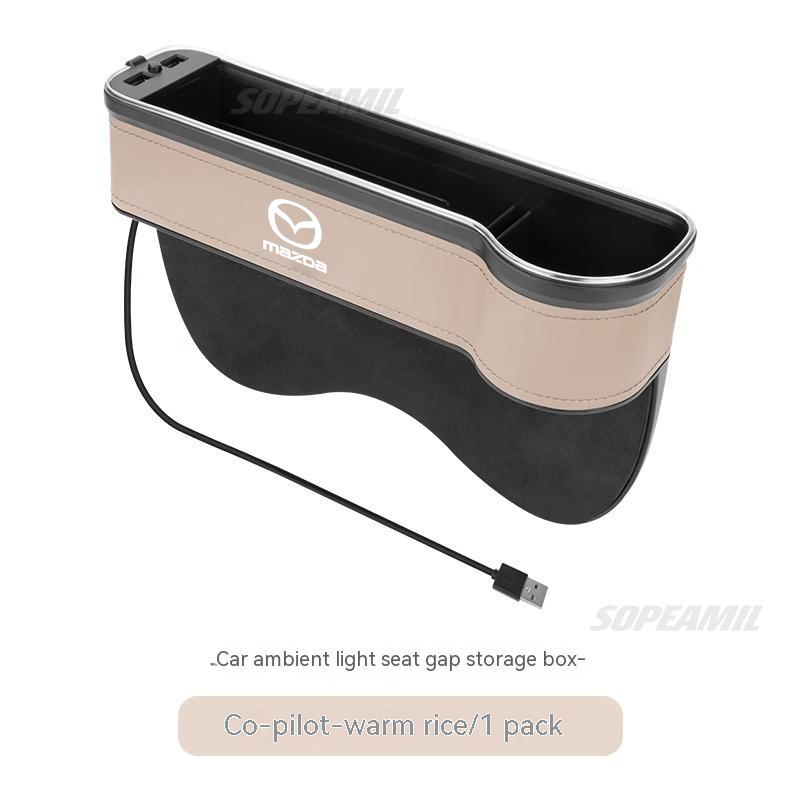 

Mazda 3 5 6 Axela Atenza CX30 CX3 CX5 CX7 CX8CX9 MX5 RX8 BT50 Car Seat Crevice Storage Box USB Charging Seat Gap Slot Cup Holder