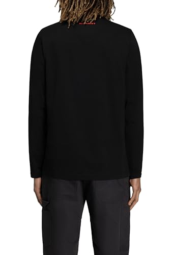 Mammut QD Logo Print Long Sleeve T-shirt, Asian Fit, Men's, Size S, Black/Red, PRT3