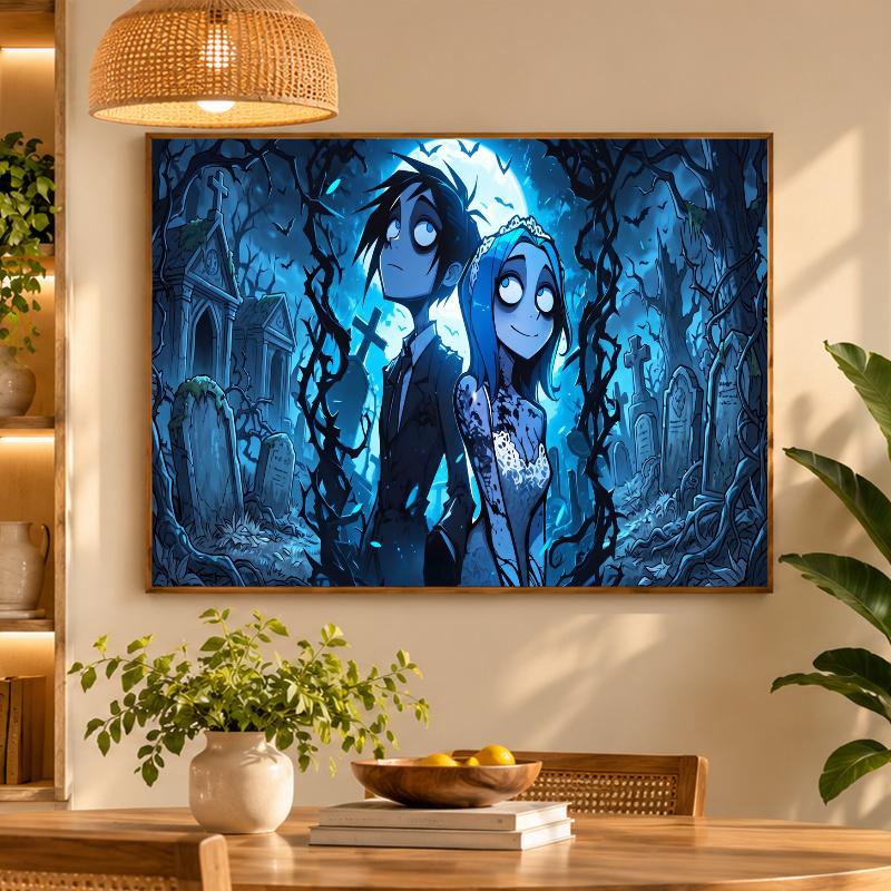 5D Diamond Painting Corpse Bride Emily Victor DIY Full Drill Diamond Art Kit Home Decoration