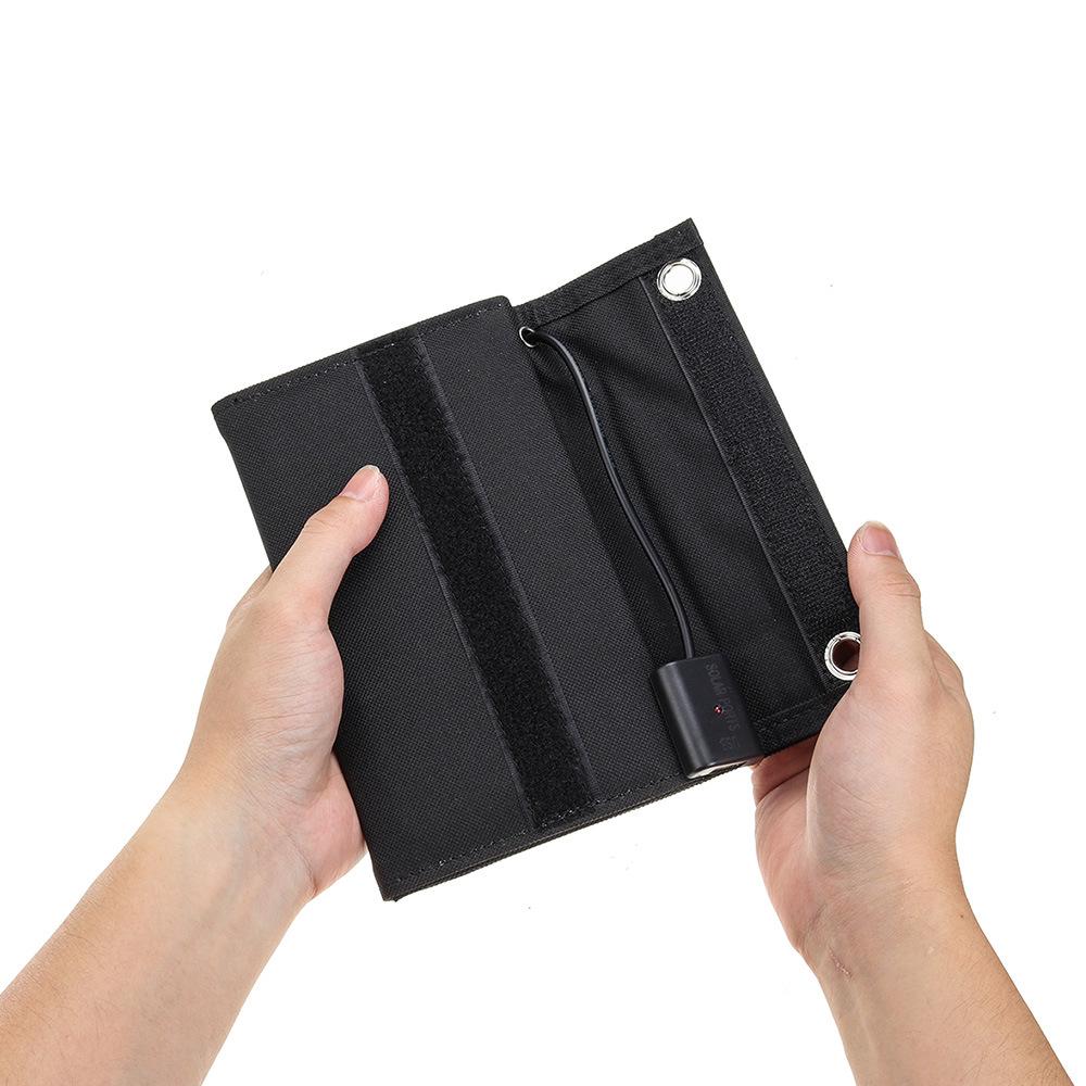 12W Foldable Solar Panel Charger with USB for Outdoor Camping