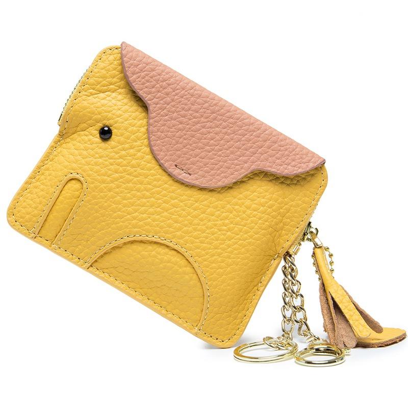 

Mini baby elephant change bag, ultra-thin first layer cowhide, coin keychain storage bag, genuine leather change bag, cute girl