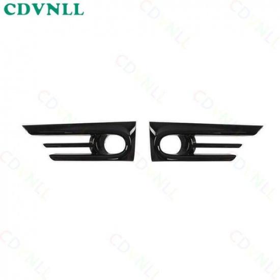 Exterior Rear Fog Light Frame Cover 2* For Honda CR-V CRV 2017- Bright Black