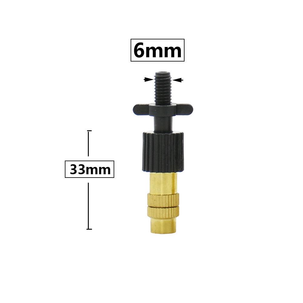 50pcs Adjustable Brass Misting Nozzle Copper Cooling Sprinkler 4/7mm Plastic Tee Barb Thread Connector For Garden Irrigation