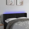 Vidaxl Bed Headboard with LED, Black, 147X16X78/88 Cm, Velvet