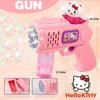 New Hot Stitch Electric Bubble Gun Toy Bubbles Machine Automatic Soap Blower With Light Outdoor Game Boys And Girls Gift