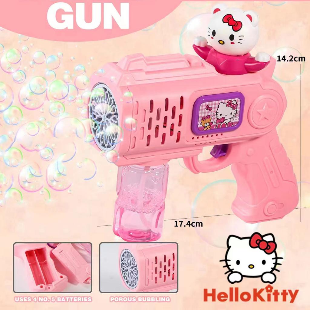 New Hot Stitch Electric Bubble Gun Toy Bubbles Machine Automatic Soap Blower With Light Outdoor Game Boys And Girls Gift