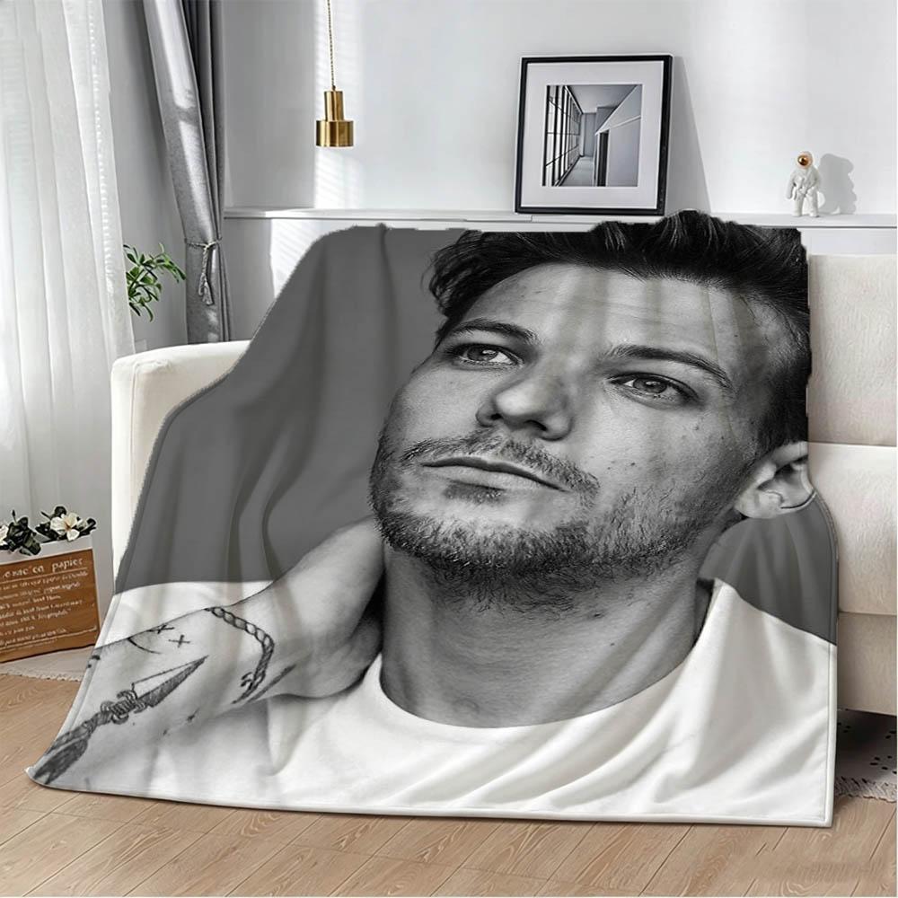 L-Louis-S Singer T-Tomlinson How Did I Get Here Flannel Blanket Soft Throw Art For Home Decor Sofa Naps Picnic Gifts Halloween