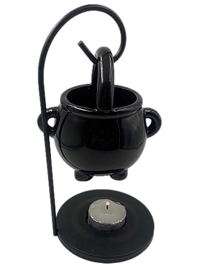 Halloween Cauldron Ceramic Essential Oil Burner Ceramic Candle Holder Essential Oil Burner Diffuser Furnace Home Decoration