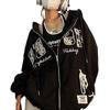 Lightweight Long Open Sagara Long Solid Plus Sizes Everyday Autumn [Ishihara Liacceai] Women's Zip-Up Hoodie, Coat, Length, Front, Embroidery,