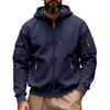 Men's Heavyweight Fleece Zip Up Hooded Cargo Sweatshirt.