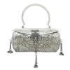 Women's Silver Brass Metal Handle Clutch Handmade Antique Ethnic Hand Clutch