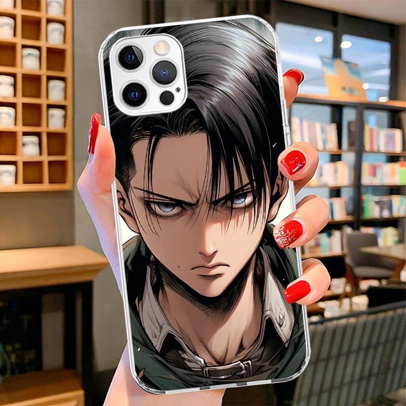 A-Attack on T-Titan Levi Cover Phone Case For iPhone 16 17 Air 15 14 Pro Max 16E Phone Case 13 Mini 12 11 7 SE 8 Print Pattern F