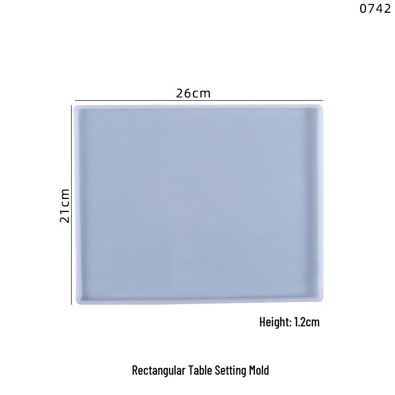 DIY мак 26 см Большой прямоугольный эпоксидно-кристальный настольный дисплей Силиконовая форма