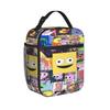 Smiling Friends Pim and Charlie Lunch Bag School Lunch Box For Women Vintage Thermal Lunch Bags Waterproof Portable Cooler Bag