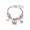 Vintage Handmade Alloy Large Hole Glass Bead Elephant Tree of Life Design Transparent Bracelet Multiple Styles Available