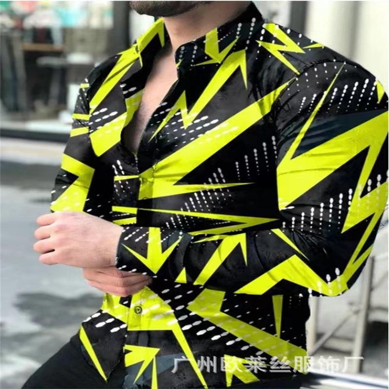 2026 new shirt top fashion men's creative high-definition pattern high-quality comfortable soft material outdoor street leisure