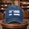 Cappellino da Baseball da Uomo con Bandiera Finlandese Moda Outdoor Regolabile Casual Stile Urbano Leggero Visiera Moda Stagione Outd