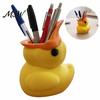 Home Office Pen Stand Cute Yellow Duck Pencil Holder, Creative PLA Stationery Organizer, Stable Holder Desktop Cup for And Classroom School