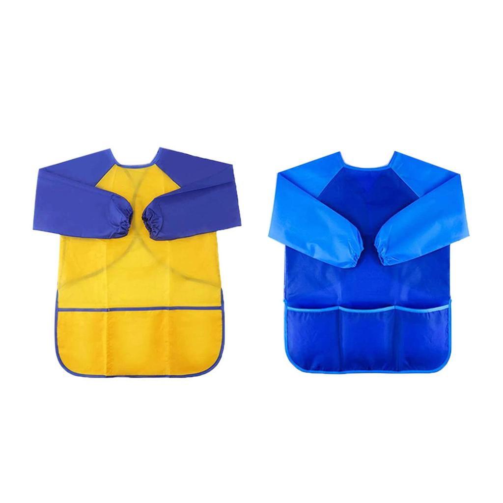 Children Art Smock Artist Painting Apron Multipurpose Waterproof Feeding Bib Paint Smock Kids Art Aprons for Cooking Feeding