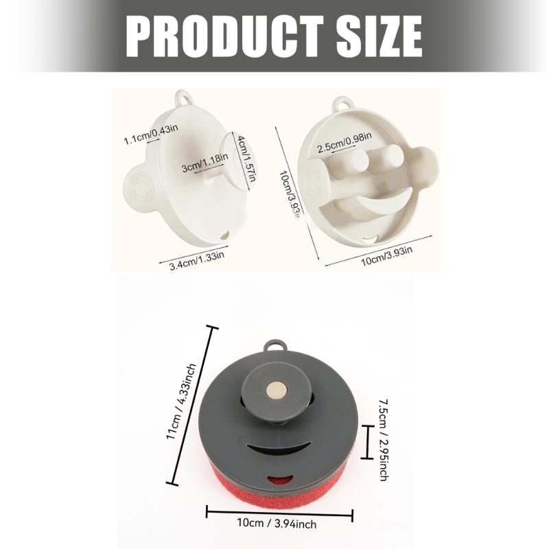 Spugne Pulizia Viso Sorridente Divertenti Senza Graffi Con Alta Presa Magnetica Spugna da Cucina Per Conservazione nel Lavello e Facile Accesso