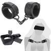 SM Leather Restraint Anklets - Erotic Couples Flirting Handcuffs