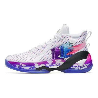 KT7 Thompson 7 Nitrogen Technology Elastic Rebound Stability Optimization Support High-Top Basketball Shoes Men Sneakers White Purple 112241102-2