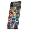 Harte PC-Handyhülle Für Samsung Galaxy Z Flip 7 6 5 4 Schwarze Hülle Für Galaxy Z Flip 3 Faltbare Capas Niedliches Lamm Engel Schaf
