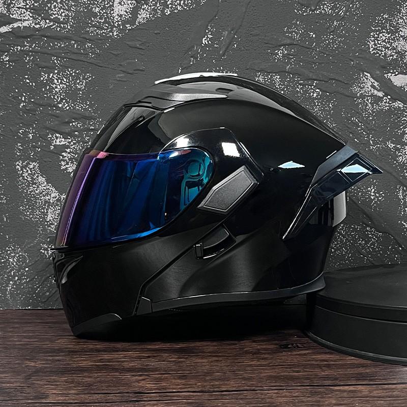 JIEKAI Flip-Up Motorcycle Helmet Women Couples Dual Lens Full Face Scooter Riding ABS Material