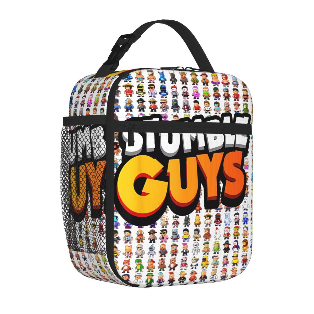 Bestselling Stumble Guys Guys Funny Game Unisex Large Lunch Bag Baby Feeding Insulated Snack Tote One Size