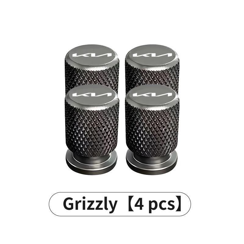 CASSX1 For KIA 4pcs Car Tyre Valve Caps Metal Anti Wear Leakproof Narrow Mouthpiece Ceed Sportage Rio K5 K2 Optima Cerato Venga Sedona