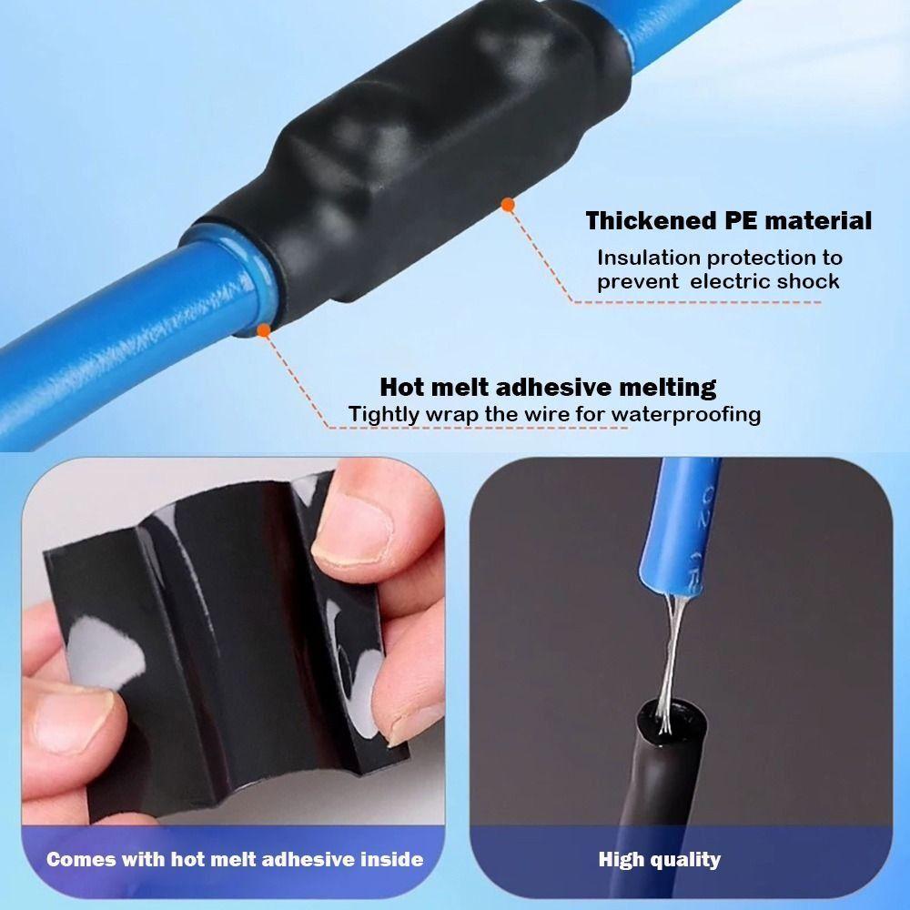 High Current High Power Splitter With Heat Shrink Tubing Wire Connector Terminal Blocks